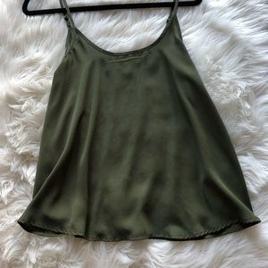 olive green flowy tank top